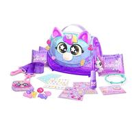 Creative Toys Glam Buddies Bolso de Unicornio Infantil con 10 Sorpresas Personalizables mediante Pines y Maquillaje de Juguete | Cartera Estilo Fantasía con Purpurina y Correa | Pack Portátil | Binnie