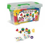 Créative Toys - Tornillos y Pernos de 48 Piezas + 8 enchufes para Ayudar a la constución