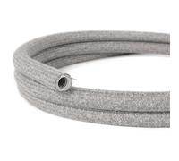 Creative-Tube, Tubo flexible con revestimiento de Lino Natural Gris RN02, diámetro 20 mm