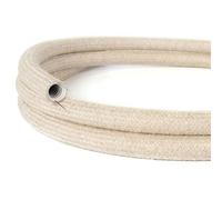 Creative-Tube, Tubo flexible con revestimiento de Lino Natural Neutro RN01, diámetro 20 mm