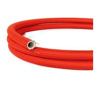 Creative-Tube, Tubo flexible con revestimiento de tela Efecto Seda Rojo RM09, diámetro 20 mm