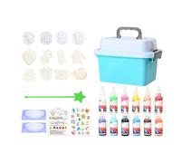 Creative Water Gel Kit, Cartoon Art Craft Set, 7.68x5.79x5.75 Inches Kit with Colorful Molds, DIYs Gel Art with Safe Material, Kids Craft Toy Fun Design, Arts Activity for Birthday and Classroom