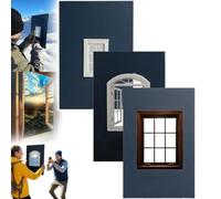 Creative Window Props, Portable Creative Window Viewfinder Frame Photography Props, Window Frame Travel Photo Propr for Capturing Unique Perspectives, Studio (3Pcs)