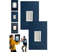 Creative Window Props, Window New Frame Travel Photo Prop, Photography Creative Photos Prop for Travel Photography Accessory, Portable Outdoor Picture Framing for Landscape Vacation Shooting(2*A)