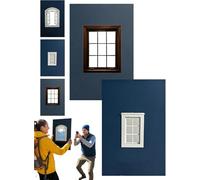 Creative Window Props, Window New Frame Travel Photo Prop, Photography Creative Photos Prop for Travel Photography Accessory, Portable Outdoor Picture Framing for Landscape Vacation Shooting(A+B)