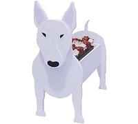 Creative Wooden Planter Animal Resin Flowerpot Dog Animal Shaped Cartoon Planter Large Creative Personality Balcony Courtyard Garden Outdoor Indoor(British Bulldog)