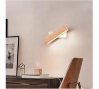 Creative Wooden Wall Lamp Long Wall Cable Bedside Decor Lights Living Room Aisle Backdrop Fixtures E27 Base Wall Mounted Lamp Creative(Wood a)