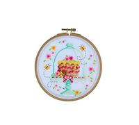 Creative World of Crafts - Kit de Punto de Cruz, diseño de Pasteles y Mariposas