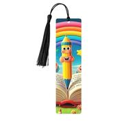 Creative World of - Marcapáginas de madera con impresión de doble cara, 5 piezas, regalos para mujeres para amantes de los libros, accesorios geniales para cuadernos, regalos de cumpleaños para