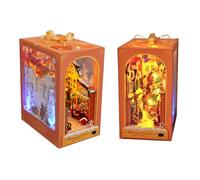 CreativeBlocker Kit de mini casas de Navidad, rompecabezas 3D, juego de manualidades para adultos, decoración de Navidad