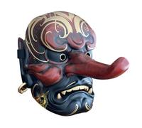 CreativeBlocker Máscara de terror - Máscara japonesa Oni, máscara de tengu, máscara samurái, máscaras de Halloween, accesorios de disfraz de juego de rol, para anime, cosplay y fiesta de disfraces