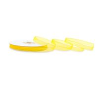 Creativery Cinta de organza, 6 mm x 25 cm, color amarillo