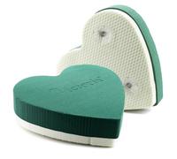 Creativery Corazón de espuma húmeda, 20 x 18 x 6 cm, con ventosas, para floristas profesionales y aficionados a los aficionados - Esponja de flores - Material de flores - Accesorios de floristería y