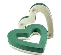 Creativery Mojado de espuma con forma de corazón 30 x 26 x 6 cm abierto con ventosas, para floristas profesionales y aficionados a los aficionados - Esponja de flores - Material de flores - Accesorios