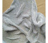 Creativesugar Material de artesanía de metal con diamantes de imitación de tela de malla para hacer bolsas de ropa decoraciones de fiesta (diamantes de imitación de cristal AB)