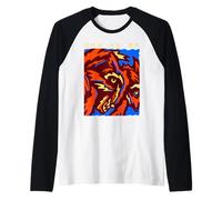 Creatividad, libertad, felicidad con símbolos coreanos Camiseta Manga Raglan