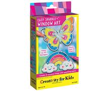 Creativity for Kids Easy Sparkle Window Art Paint Your Own Sun Catchers (Rainbow and Butterfly), Multi