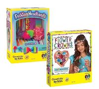 Creativity for Kids Haz tu propio juego de diademas y coronas de flores, kit de accesorios para el cabello, Navidad, Pascua, Halloween, idea de fiesta, disfraz elegante, diademas para mujeres y