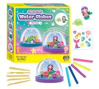 Creativity for Kids Haz tus propios globos de agua: kit de sirenas | Esculpe, decora y agita 2 globos de nieve de bricolaje | Divertido kit de manualidades sin desorden | Fomenta el juego imaginativo