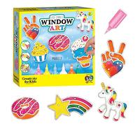 Creativity for Kids Kit de arte para ventanas Easy Sparkle - Pinta y decora 7 atrapasoles, artes y manualidades para niños de 6 a 8 años en adelante, actividades para niños