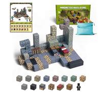 Creativity Point Bloques magnéticos 128 piezas, Juego de portales mágicos Build Mine Magnet World, Bloques de construcción magnéticos, Juguetes sensoriales STEM para niños de 3 años y más