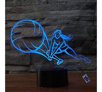 Creativo 3D Voleibol Luz de Noche Control Remoto 16 Colores que Cambian USB Poder Touch Switch Ilusión óptica Decor Lámpara LED Mesa Lámpara Niños Juguetes Cumpleaños Navidad Regalo