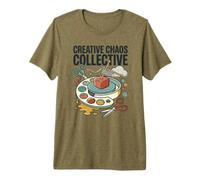 Creativo Caos Colectivo Artista Artesanía Humor Arte Mixto Media Camiseta Premium