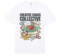 Creativo Caos Colectivo Artista Artesanía Humor Arte Mixto Media Comfort Colors Adult Heavyweight T-Shirt