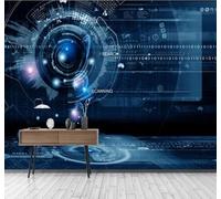 Creativo Fresco Abstracto Tecnológico Geométrico Ciencia Ficción 3D Papel Pintado Tapiz Textura de Seda Oficina Comedor Sofá Dormitorio Sala Estar TV Fondo Pantalla-300cm×210cm