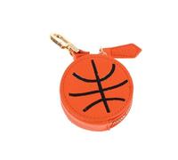 Creativo fútbol Baloncesto Rugby en Forma de Llavero Auricular Bolsa de Almacenamiento Colgante Mini Bolso de la Moneda de Cuero de la PU con Llavero