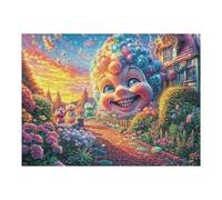 Creativo Girasol Duende Jardín de Cuentos de Hadas Naturaleza Exterior Puzzle 500 Piezas para Adultos Divertido Atractivo Y Cautivador Ocio Y Entretenimiento 500 PCS（52×38cm）
