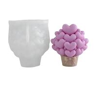 Creativo juego de fabricación de velas en forma de corazón con materiales de silicona antiadherentes, hema, elastómero fundido de grado alimenticio