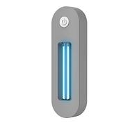Creativo Lámpara LED Hogar Cuarto de baño WC USB desinfección de la lámpara recargable pequeña lámpara de esterilización esterilizador ultravioleta de esterilización (Negro) (Color : Grey)