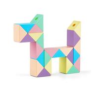 Creativo lindo macarons esquema de color Magic Snake Cube Magic Ruler Puzzle Twist Toy (24 bloques)