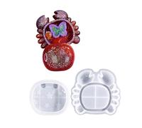 Creativo molde de elastómero de criatura marina para organizador artesanal de colofonia y propietario de llamas, molde de silicona, diseño de tortuga, crustáceos, resina, fundición, manualidades