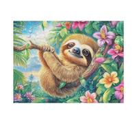 Creativo Perezoso Bosque Florido Vida Silvestre Naturaleza Salvaje Rural Bonito Sereno Puzzle 500 Piezas para Adultos Divertido Atractivo Y Cautivador Ocio Y Entretenimiento 500 PCS（52×38cm）