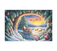 Creativo Regenbogenbogen Bach Hütte Wald Wilde Natur Puzzle 1000 Piezas para Adultos Divertido Atractivo Y Cautivador Ocio Y Entretenimiento 1000 PCS（75x50cm）