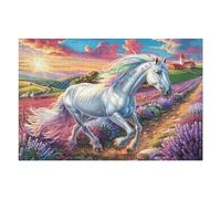 Creativo Unicornio Campo de Flores Vida Silvestre Naturaleza Salvaje Fantasía Bonita Puzzle 1000 Piezas para Adultos Divertido Cautivador Y Relajante Pasatiempos Y Ocio 1000 PCS（75x50cm）