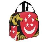 Creativo Unisex Singapore Emblema Nacional Bolsa Almuerzo Térmica Lonchera Portátil Contenedor Térmico Para Escuela Viaje Picnic