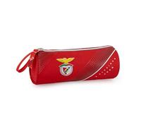 Creativolution SL Benfica Estuche Redondo, Espacioso, Forrado y con Cremalleras prateadas