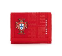 Creativolution Trifold - Cartera oficial de la Federación Portuguesa de Fútbol de poliéster rojo con cierre fácil, 12 x 10 cm, rojo, talla única, Casual