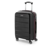 Creativolution - Trolley de cabina SL Benfica - Oficial - Ligera, Resistente, 40L, Negro Fibra de Carbono, 4 ruedas 360°, Segura, Negro , 38×50×22 cm, Clásico