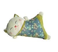 CreatoHundreds Cojín de Asiento con Forma de Gato, Lavable, para Abrazar, con Diseño de Escena, Cojín Lumbar con Cinturón para Abrazar, Ideal Como Regalo de Pascua, VERDE, tal como se describe