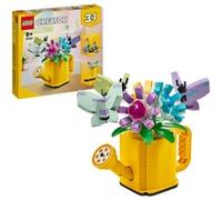 LEGO Creator 3 en 1 Flores en Regadera, Convertible en Bota de Agua o 2 Pájaros de Juguete Posados en una Percha, Juego Creativo con Animales de Regalo para Niñas y Niños de 8 Años o Más 31149