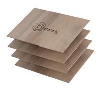 Creatorally Madera Contrachapada 3mm, A4 Tablero de Contrachapado para Corte Laser, 4 Piezas Contrachapados sin Terminar para Grabado Láser, CNC, Pintura Modelo Bricolaje (Nogal Negro)
