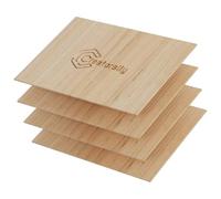 Creatorally Madera Contrachapada 3mm, A4 Tablero de Contrachapado para Corte Laser, 4 Piezas Contrachapados sin Terminar para Grabado Láser, CNC, Pintura Modelo Bricolaje (Ébano)
