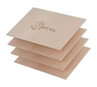 Creatorally Madera Contrachapada 3mm, A4 Tablero de Contrachapado para Corte Laser, 4 Piezas Contrachapados sin Terminar para Grabado Láser, CNC, Pintura Modelo Bricolaje (Nogal Rojo)