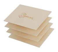 Creatorally Madera Contrachapada 3mm, A4 Tablero de Contrachapado para Grabado Laser, 4 Piezas sin Terminar para Corte, CNC, Pintura Modelo Bricolaje (Abedul)
