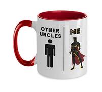 Creator's Cove Taza de café de dos tonos de superhéroe de hermano a tío, anuncio de embarazo Other Uncles Me, taza de té de nuevo tío revelar tazas de superhéroe de sobrina sobrino