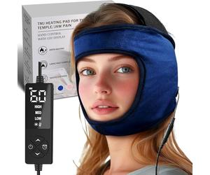 CREATRILL TMJ Relief Products, almohadilla térmica facial para dolor de mandíbula, terapia caliente para dolor de mentón, mejillas y sienes, alivio del dolor de cabeza por tensión